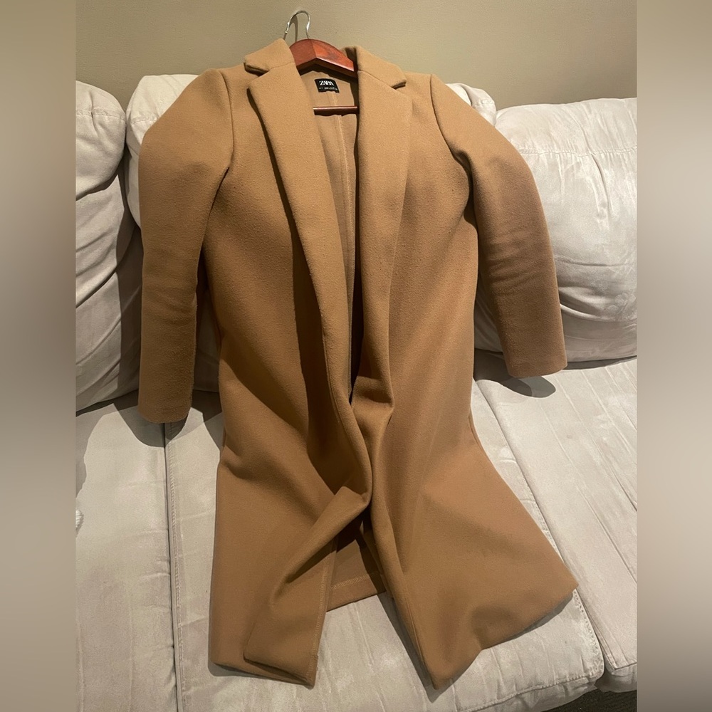 Zara Brown Spring Overcoat